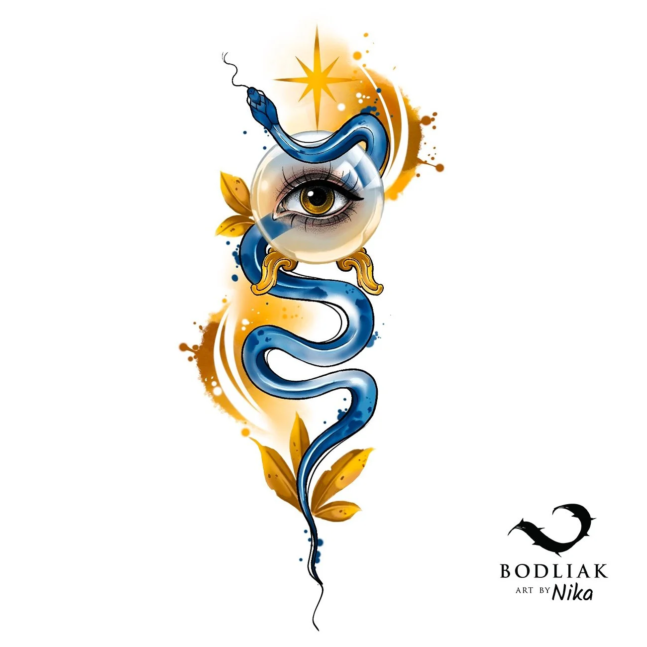 snake_crystal_ball_eye_mystic_star_occult_magic_leaves_tattoo_design_witchcraft_fortune_teller_illustration_Navrh_Nika_Zilina_ColorfulTattoo_Fineline_Illustrative_Tattooidea_237.jpg