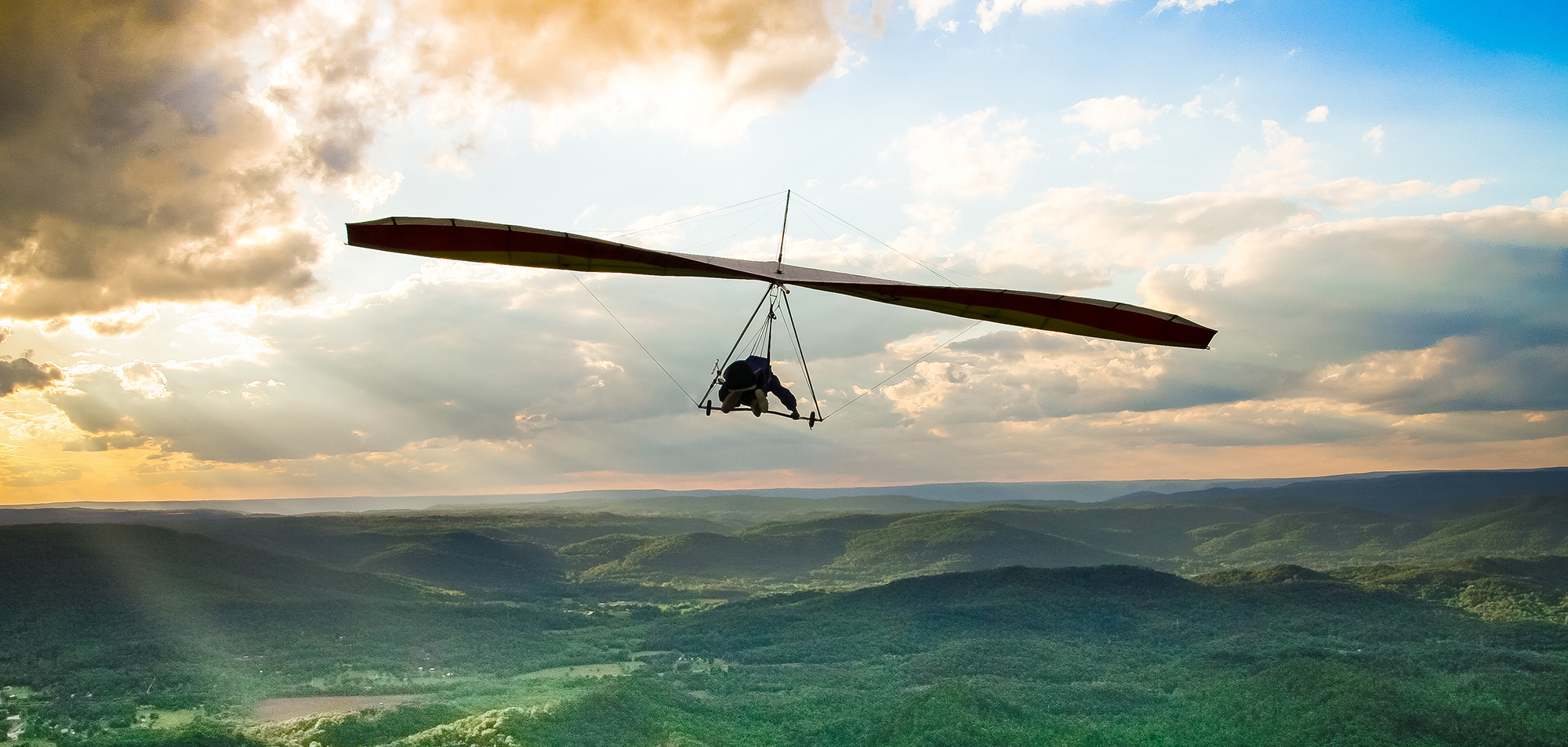 One Sky team member Brian Morris sets off into the sunset. 