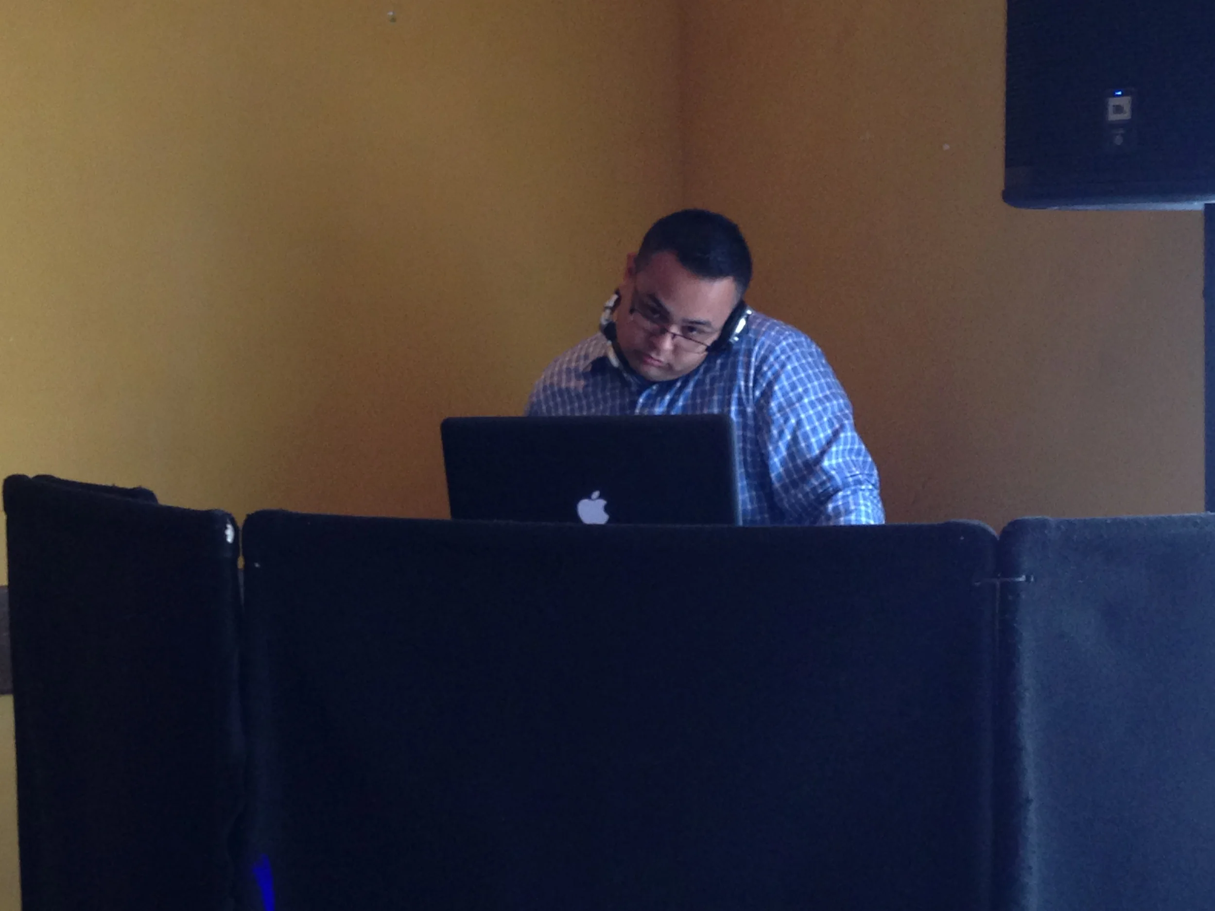 DJ Dubz djing a graduation party 2014