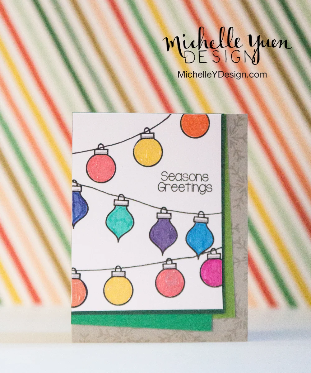 Video Easy Sparkly Holiday Ornaments Card Michelle Yuen Design