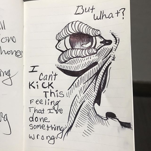 Doodling at work. #illustration #illustrator #storytelling #writing #writingprompts #hope #hopefiend #thehustleisreal #keephopealive #chicagoartist #chicagoartists #illustratorsoninstagram #ink #pens #notebooks #writingcommunity #horror #coffee #art