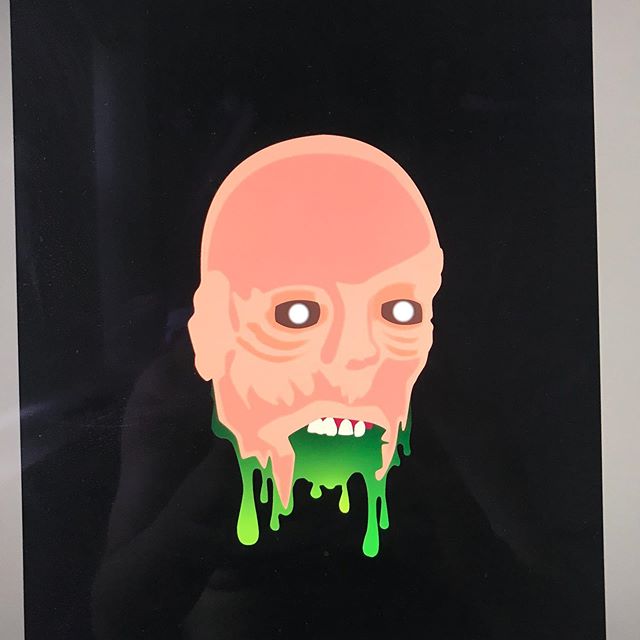 Trying to digitize a zombie illustration I had done a couple months ago. #thehustleisreal #illustratorsoninstagram #chicagoartists #coffee #chicagoartist #illustrator #designer #zombies #doingwork #digitize #ooze #monsters #poison #theylive #bumpint