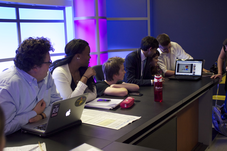 While they are much farther along in their training, the anchors and anchor producers enjoyed watching the Schoolhouse Rock video "How a Bill Becomes a Law" during a recent meeting.