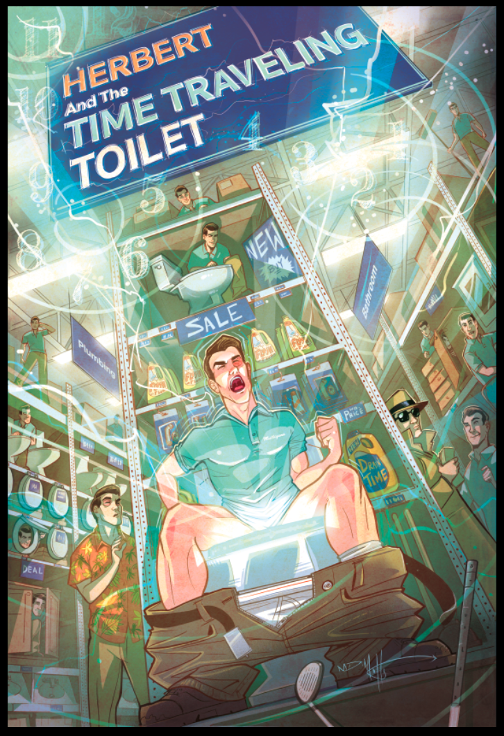 Cover for Herbert And The Time Traveling Toilet with cover font.