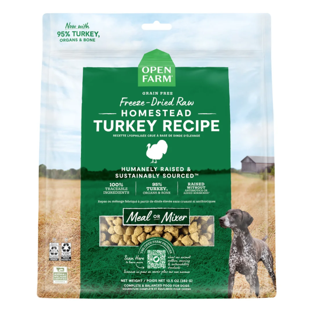 Open Farm Freeze Dried Turkey Recipe for Dogs