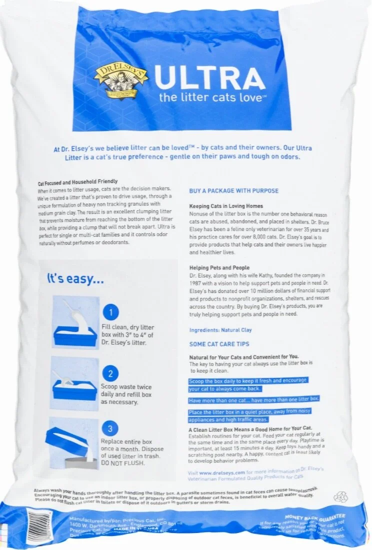 Dr Elsey's Precious Cat Ultra Unscented Cat Litter — Jeffrey's