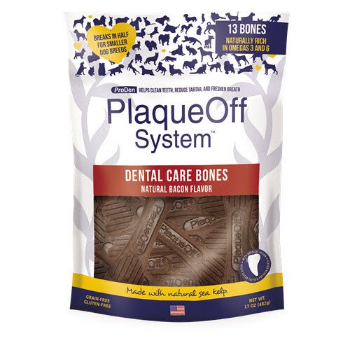 PlaqueOff Bacon Dental Bones 17oz