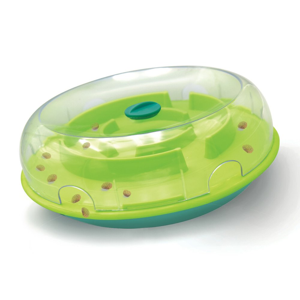 Pets Dog Puppy Plastic Fun Feeder Slow Bowl Puzzle Bowls Maze Food Water  Dish