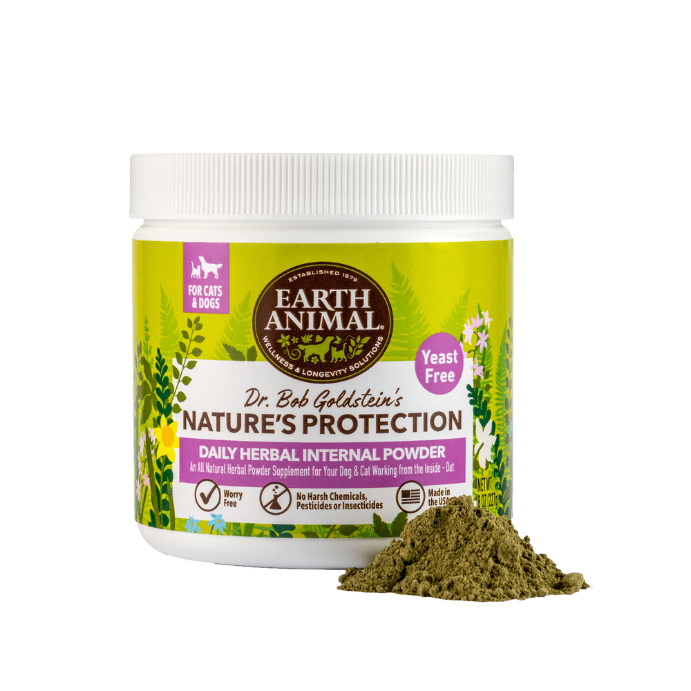 Earth Animal Flea Tick Daily Herbal Internal Powder – Yeast Free 8oz —  Jeffrey's Natural Pet Foods