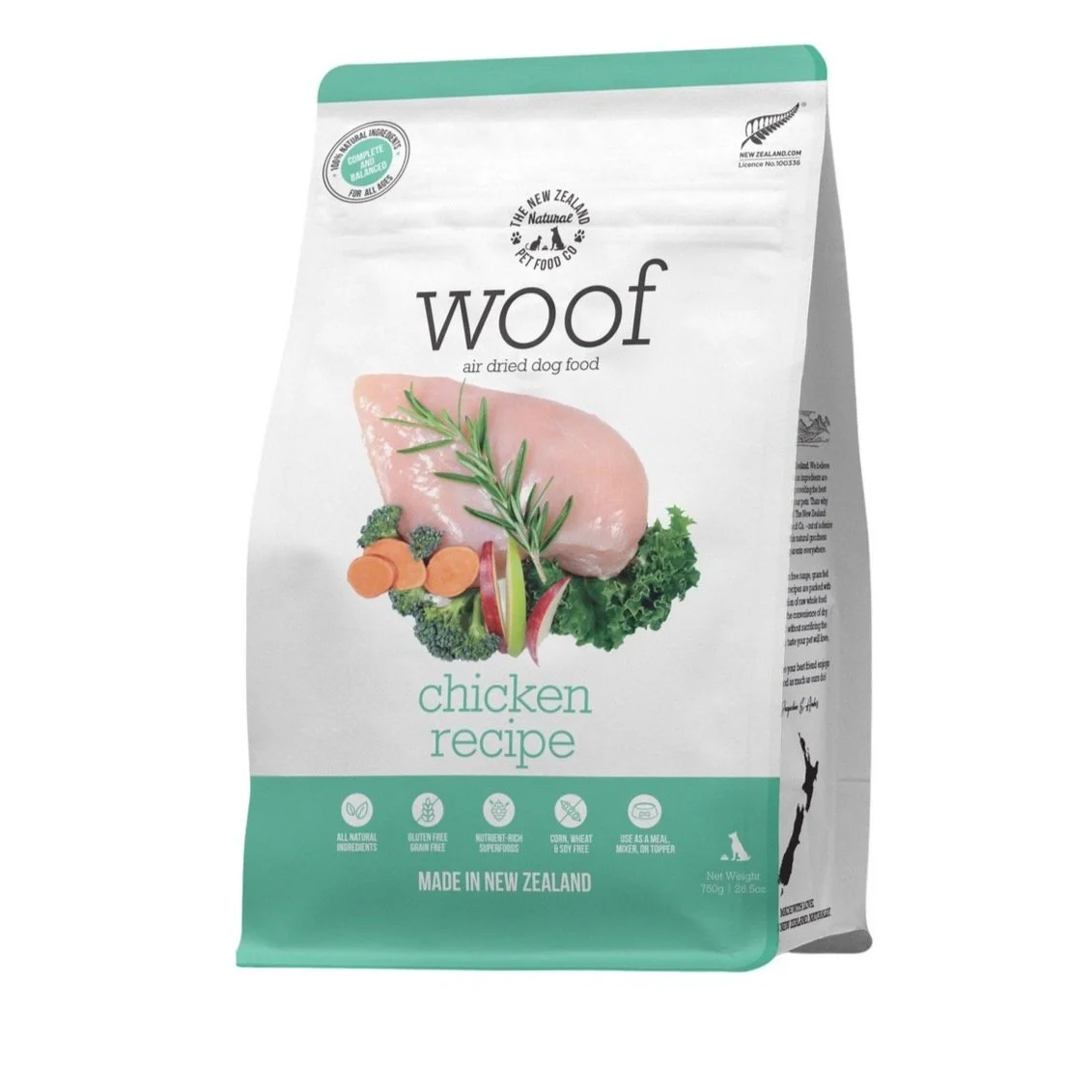 Woof Air Dried Chicken for Dogs by The New Zealand Pet Food Co