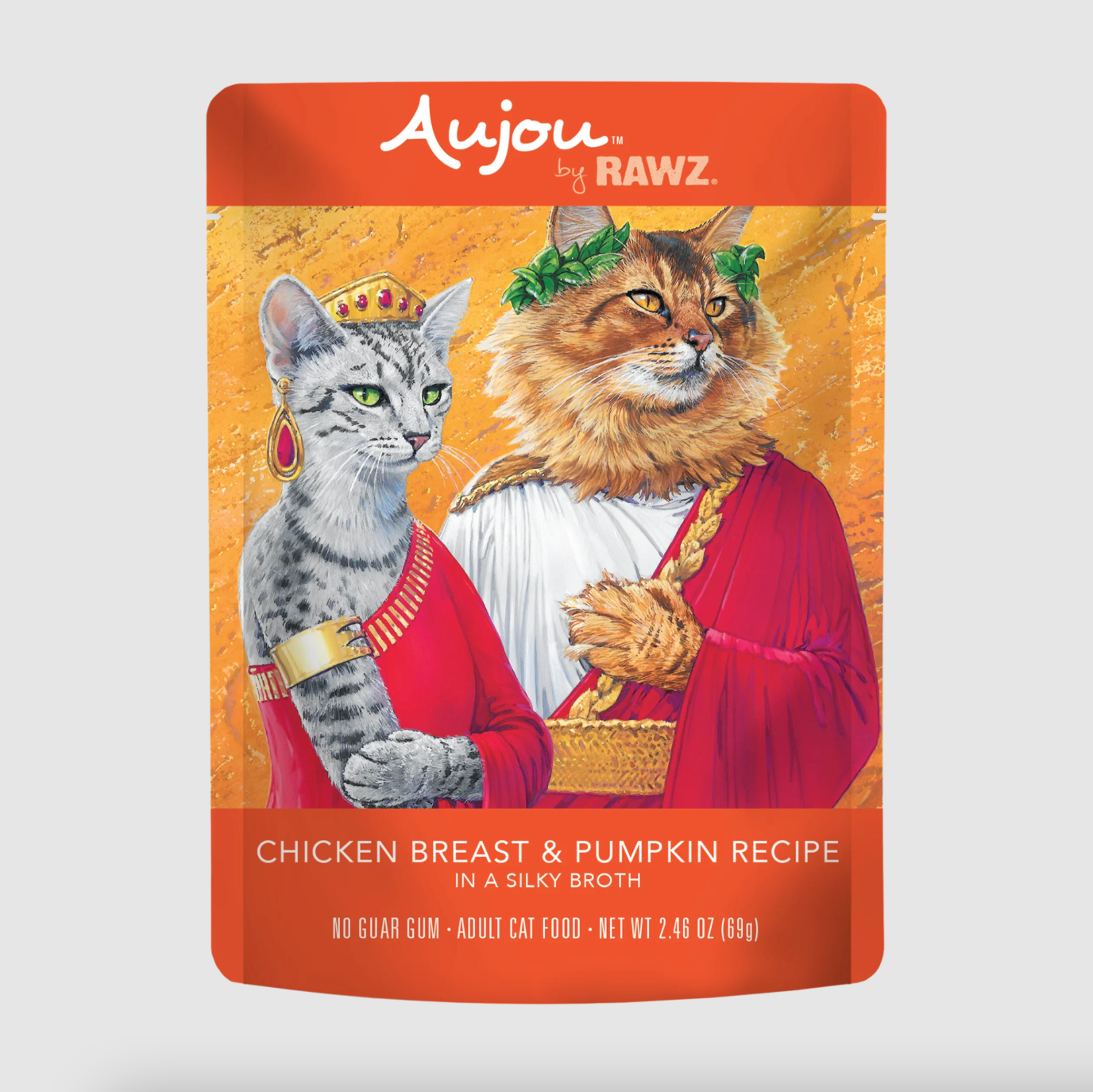 Rawz Aujou Chicken Breast and Pumpkin Recipe Pouch for Cats