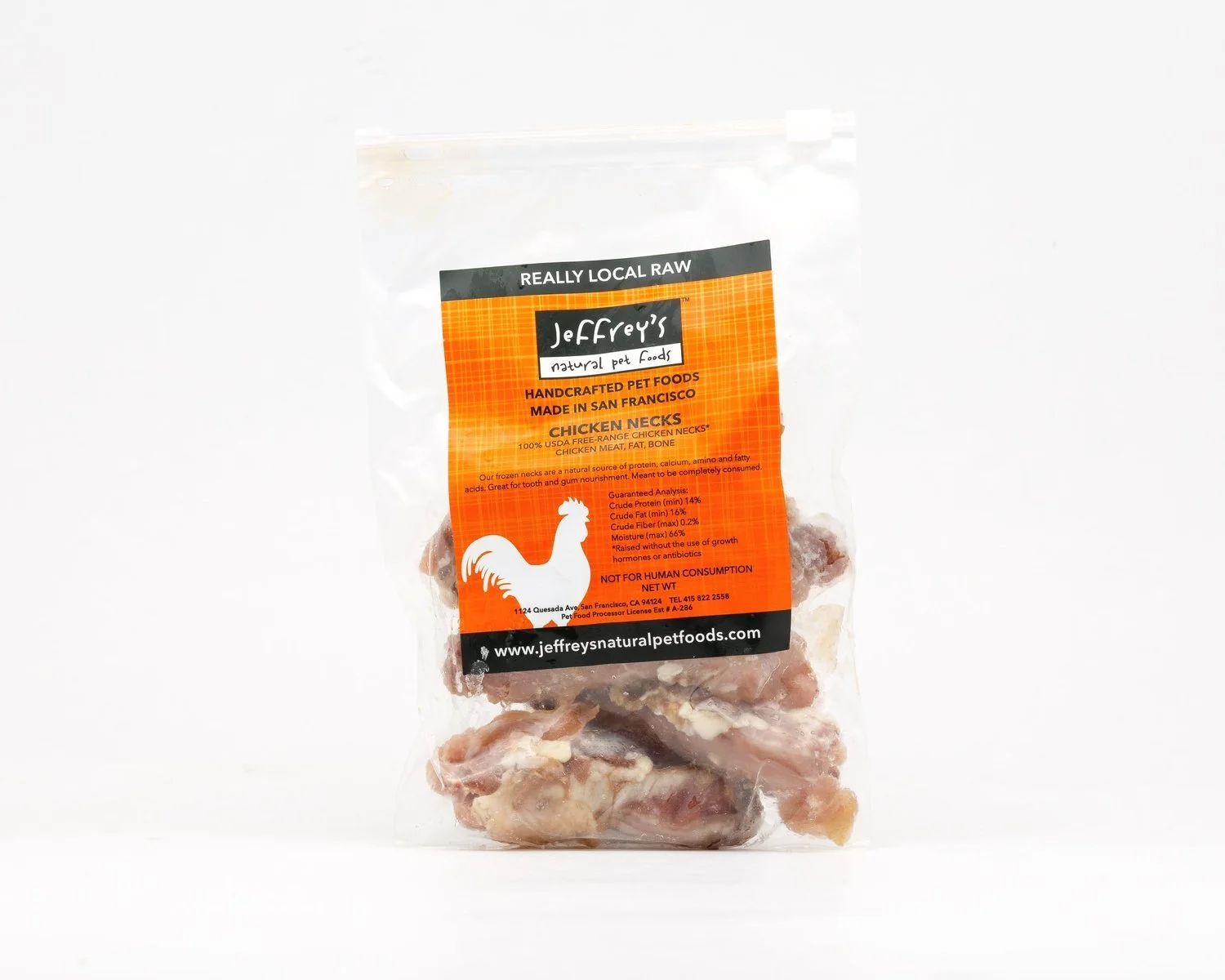 Jeffrey's Raw Chicken Necks Chew for Dogs and Cats
