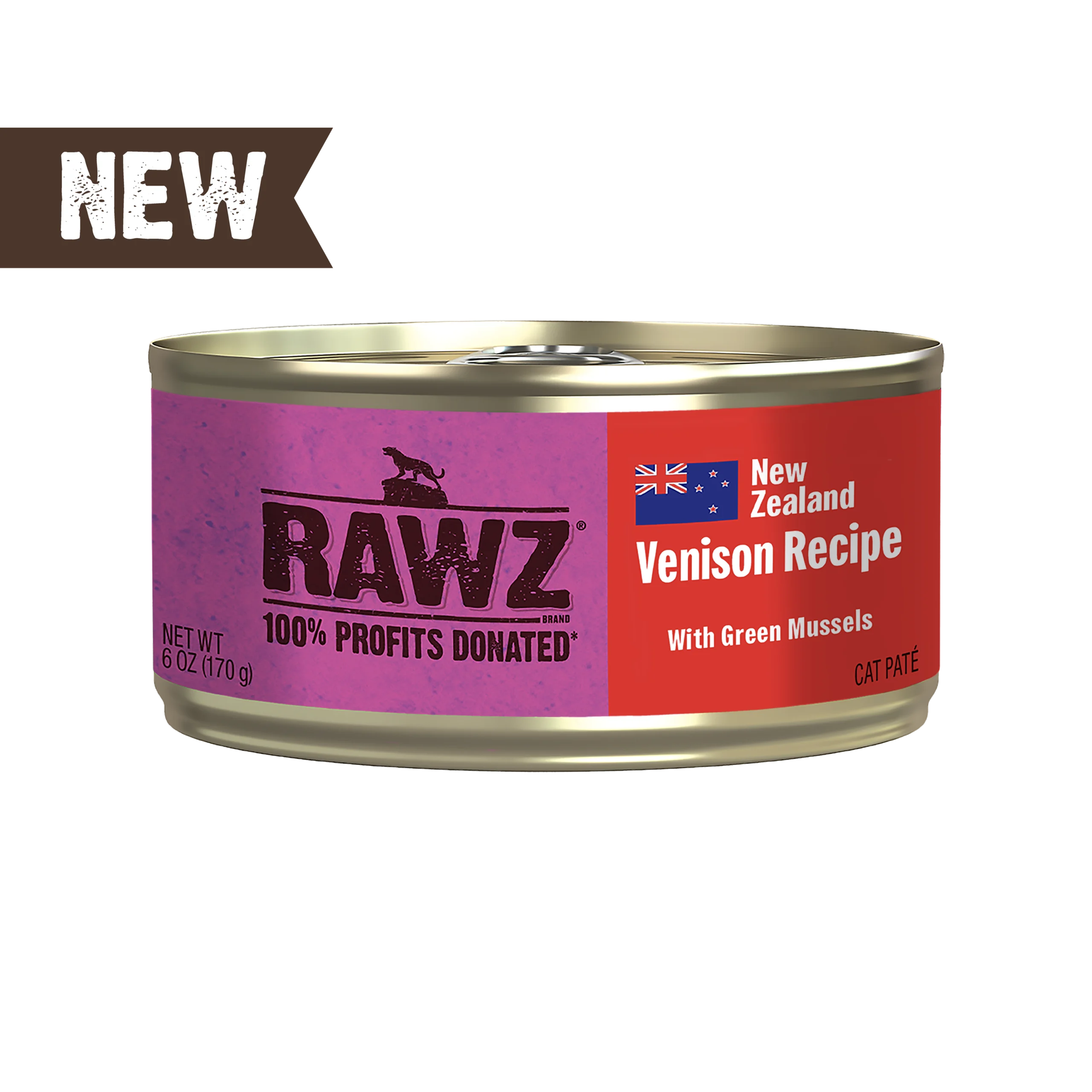 Rawz Venison Green Mussels Pate for Cats