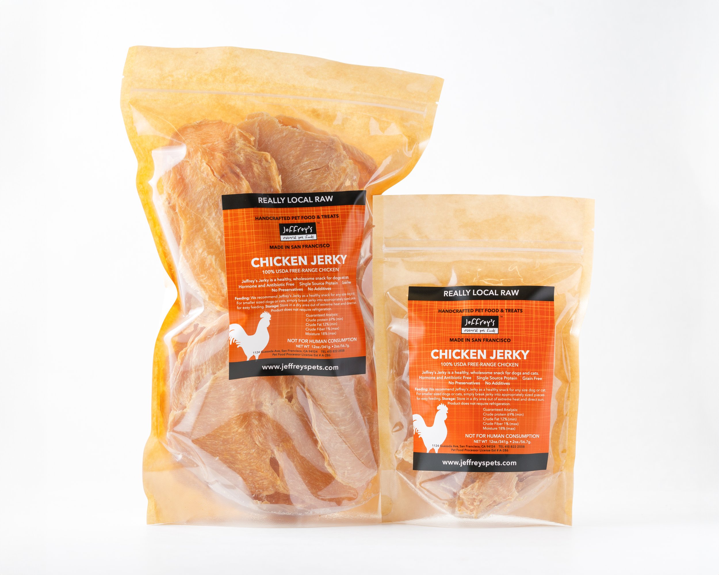 Jeffrey's Chicken Jerky for Dogs and Cats