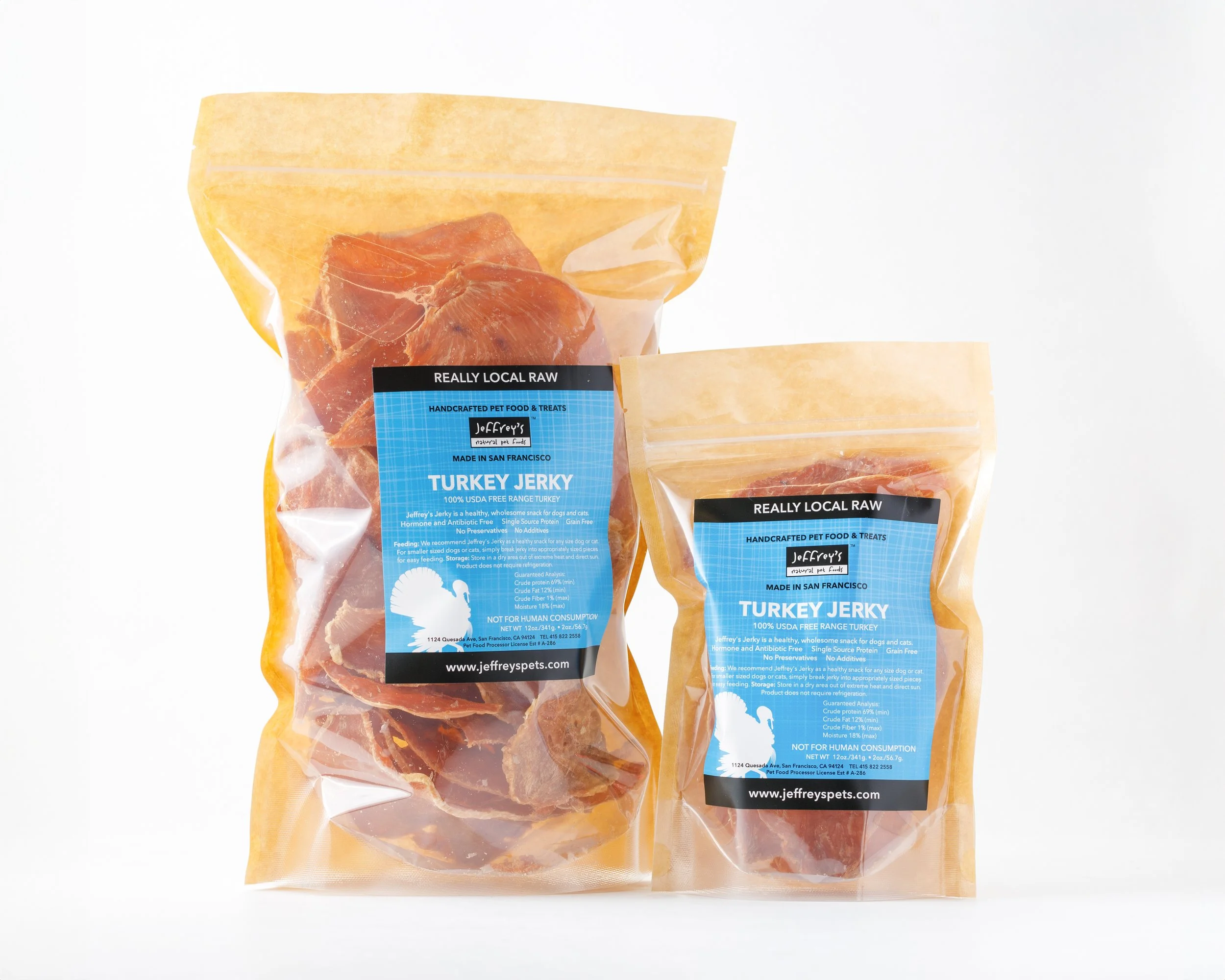 Jeffrey's Turkey Jerky for Dogs and Cats