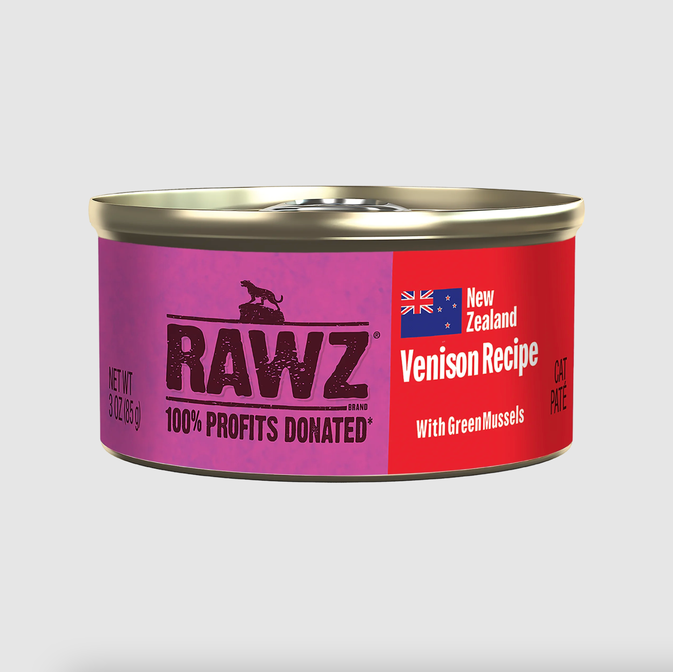 Rawz Venison Recipe with Green Mussels Pate for Cats
