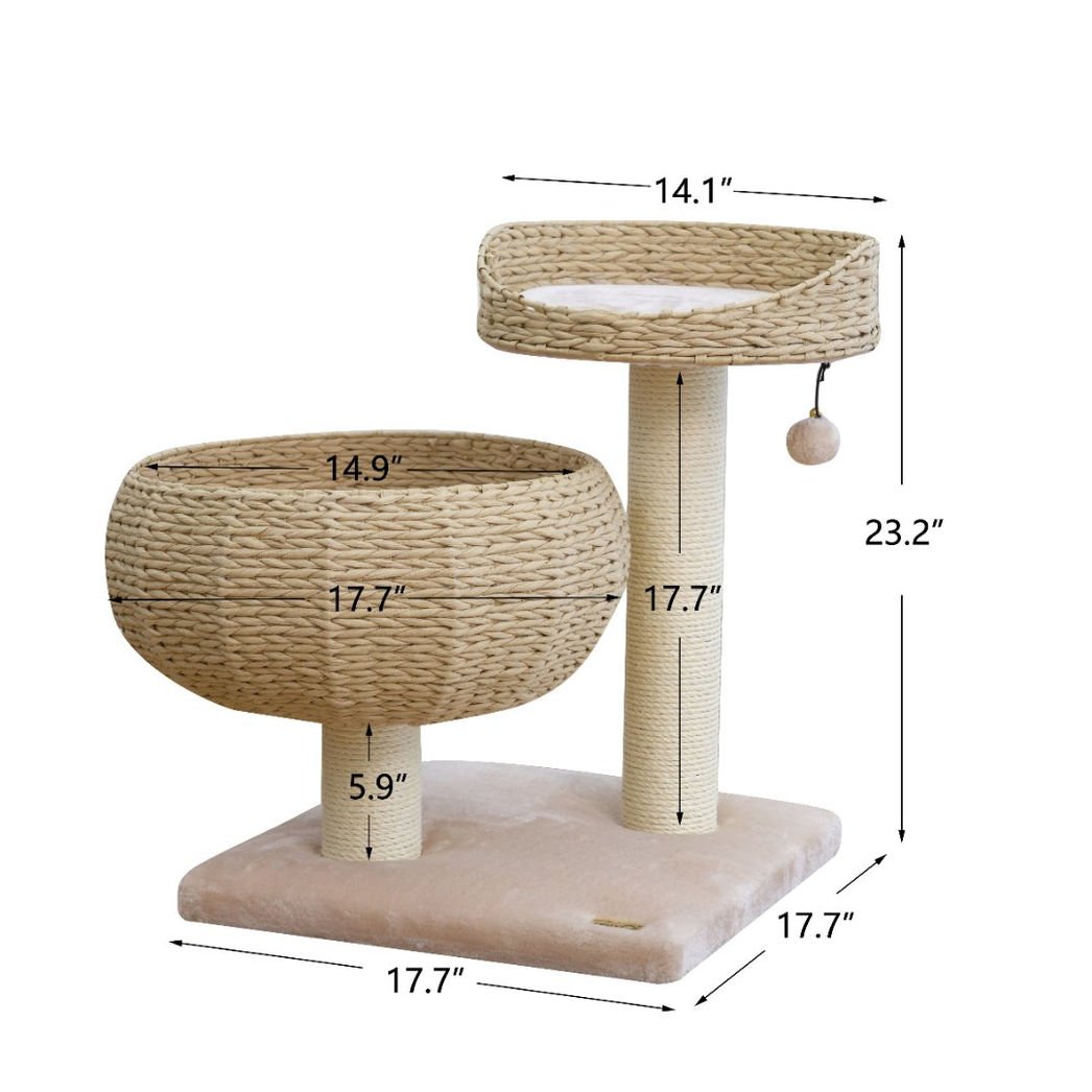 Petpals Cozy V 2 Level Cat Tree 1.jpeg
