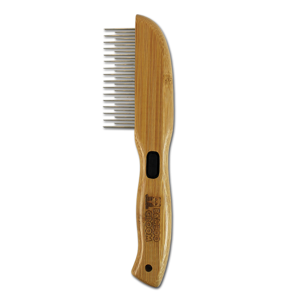 Bamboo Groom Rotating Pin Comb