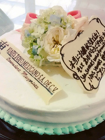 Pastel empresarial de despedida
