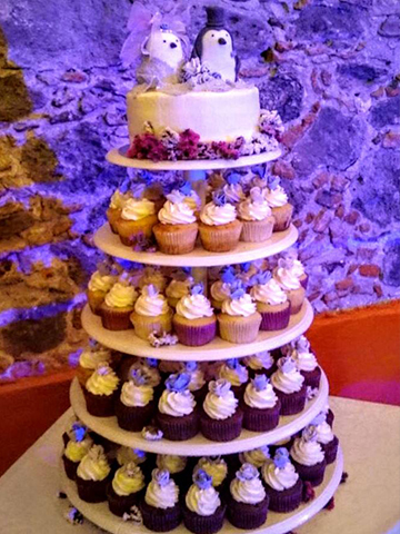 Cupcake tower de pajaritos