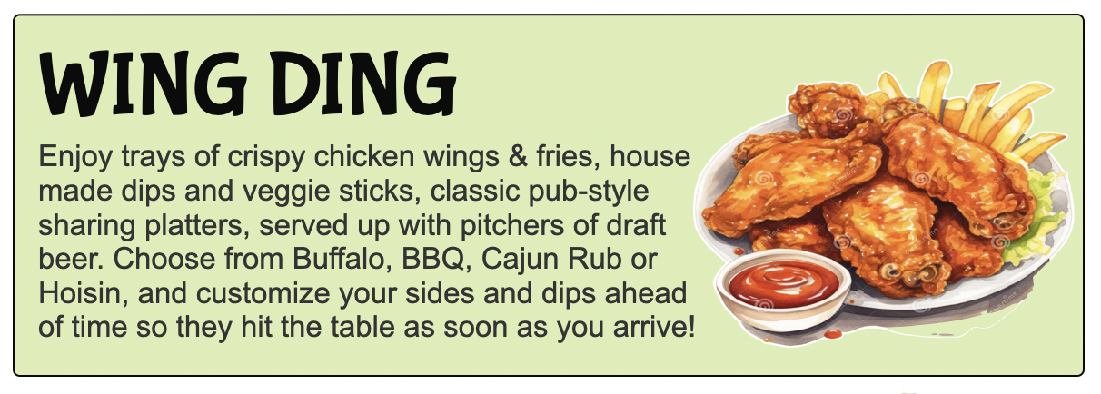 Customize your order with this form to get a quote for your party!