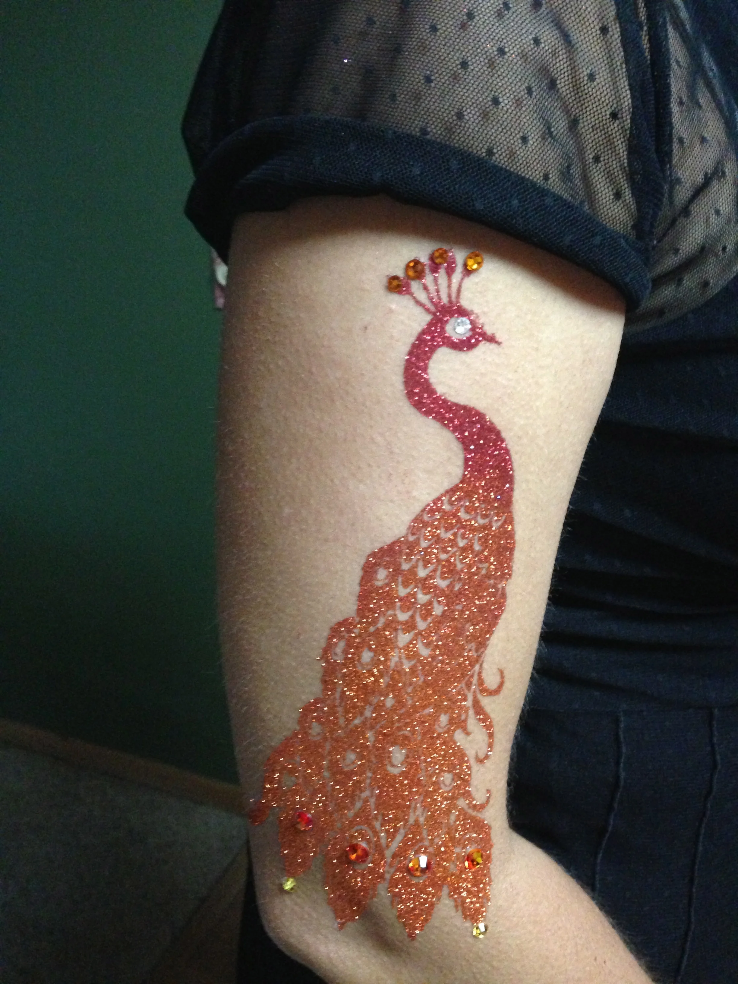 "HD" designer body art with Swarovski crystals