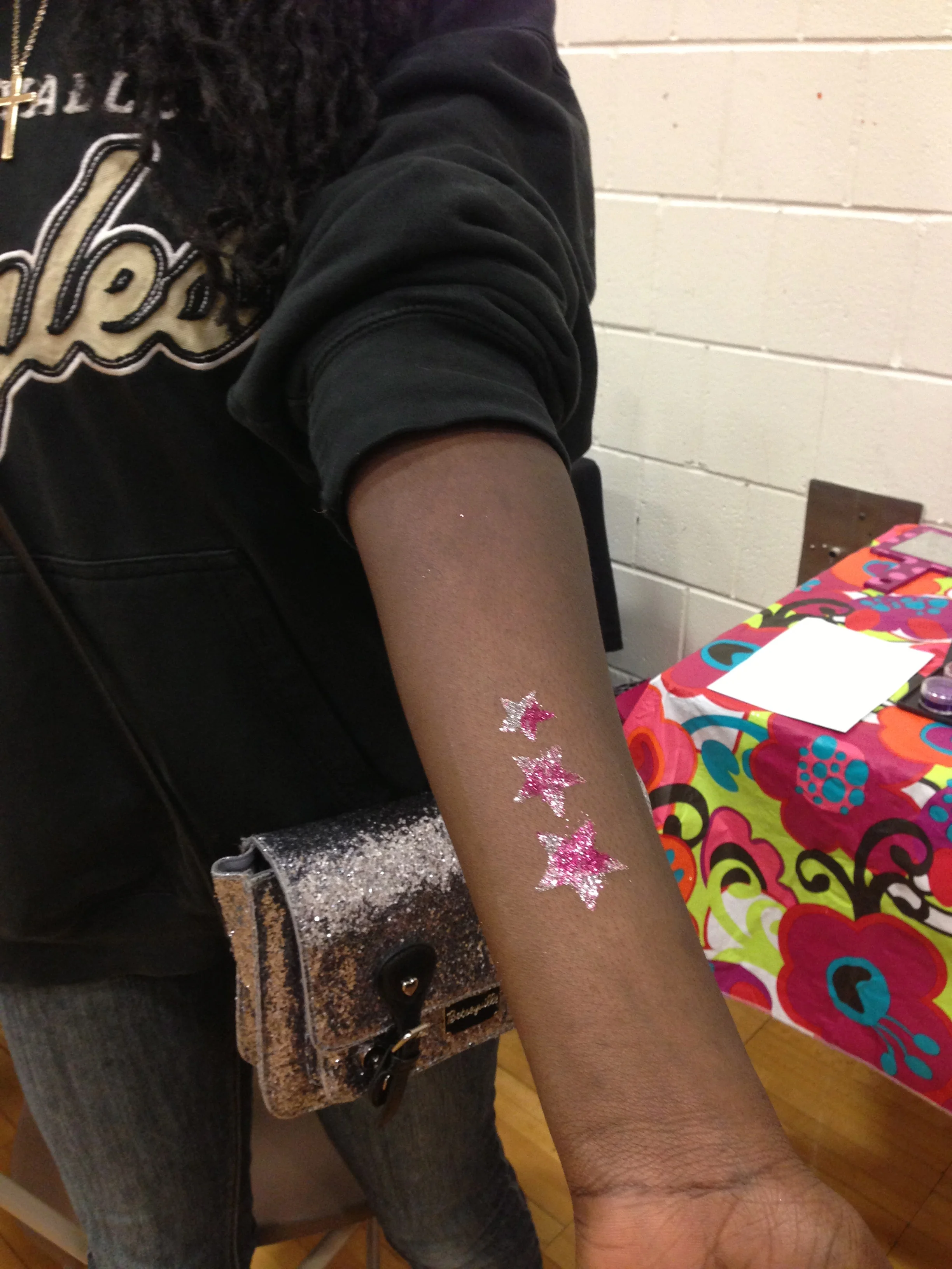 small glitter tattoo