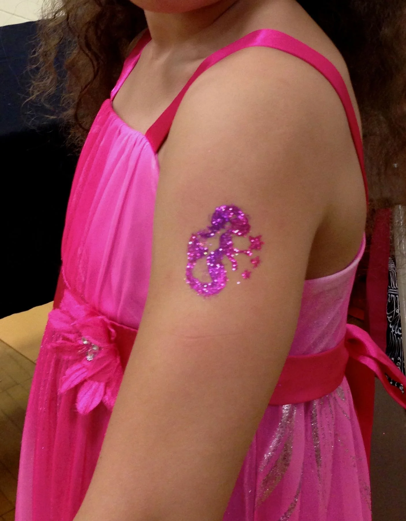 small glitter tattoo