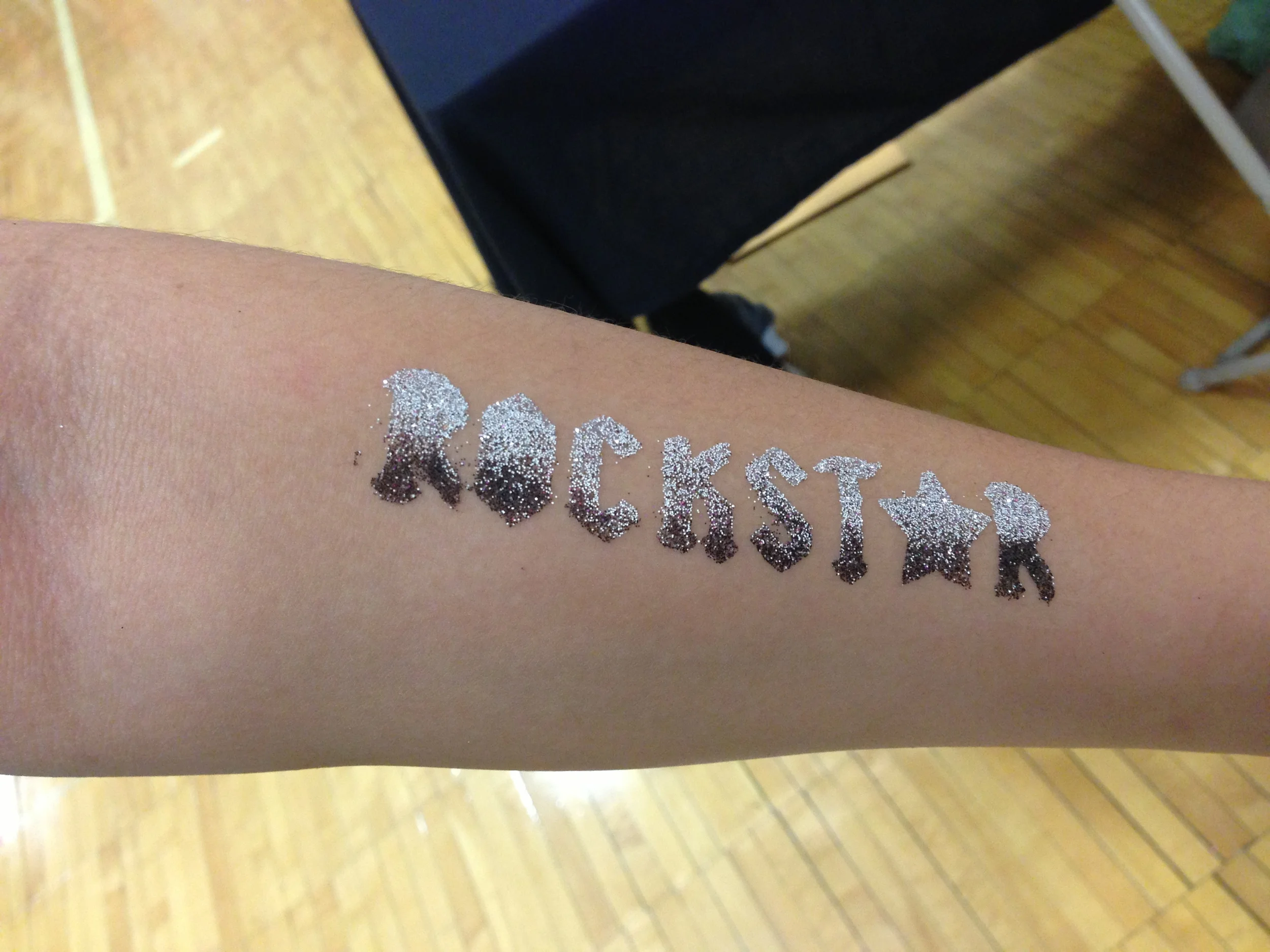 small glitter tattoo
