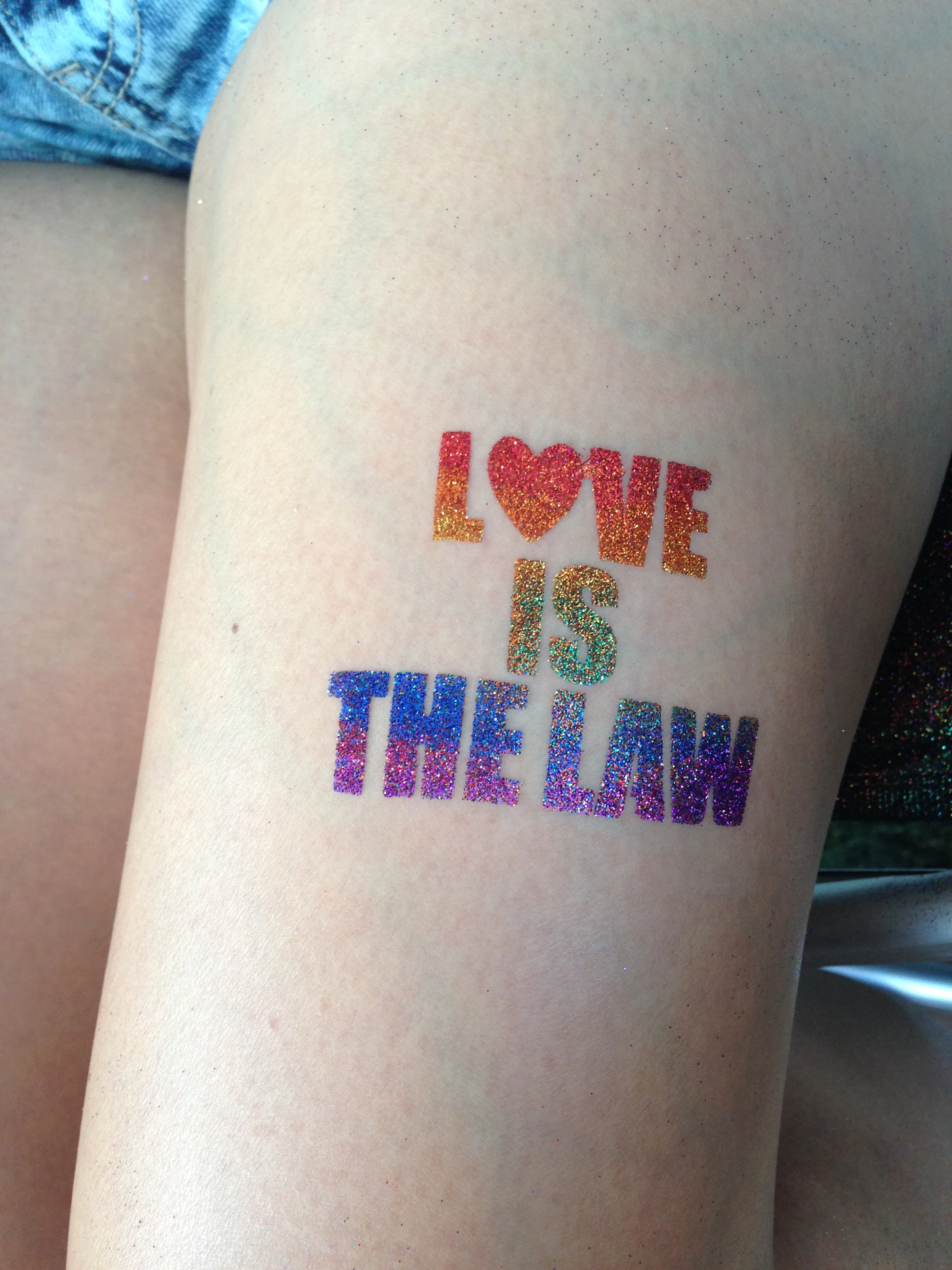 customized glitter tattoo