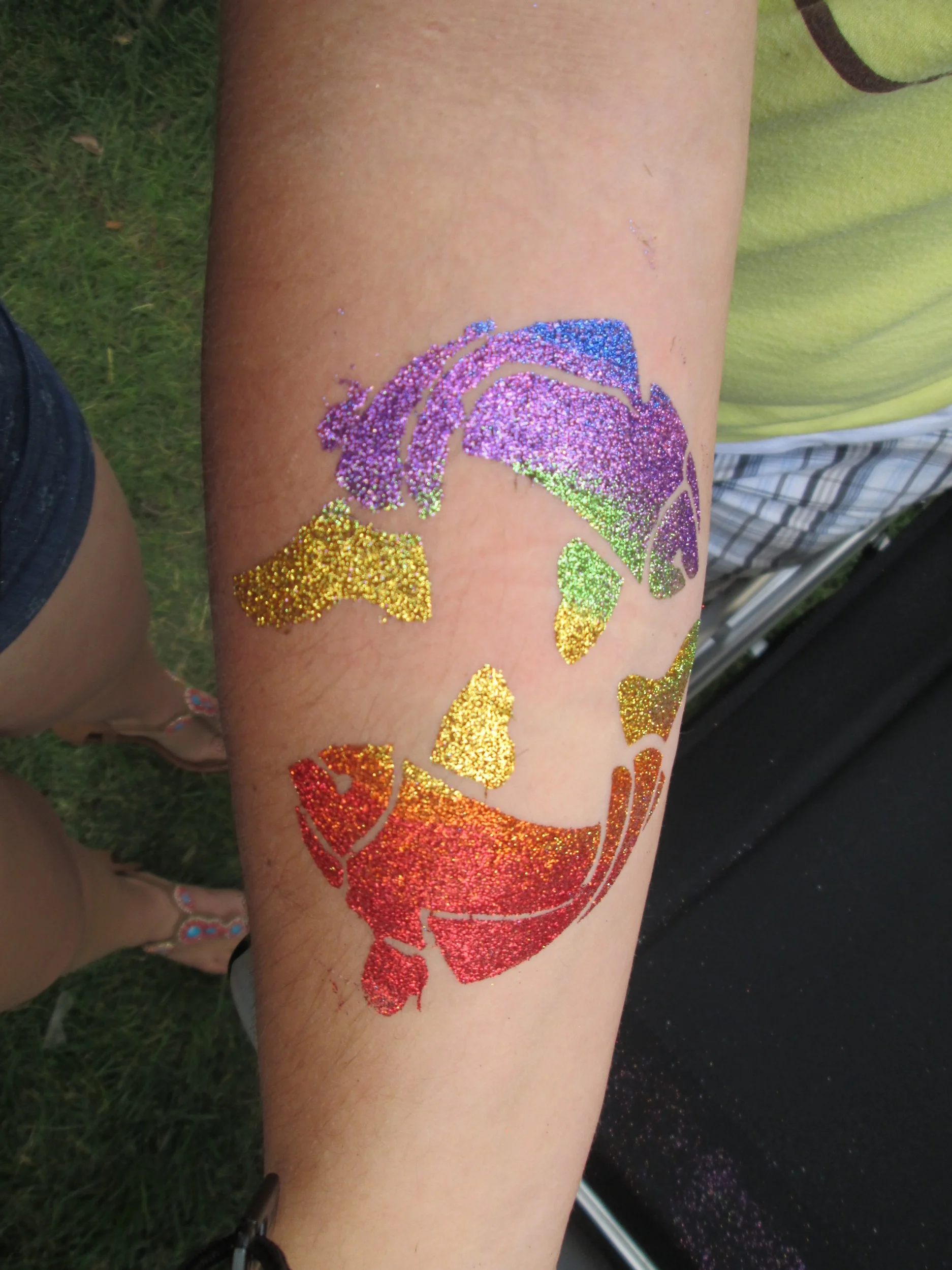 large glitter tattoo