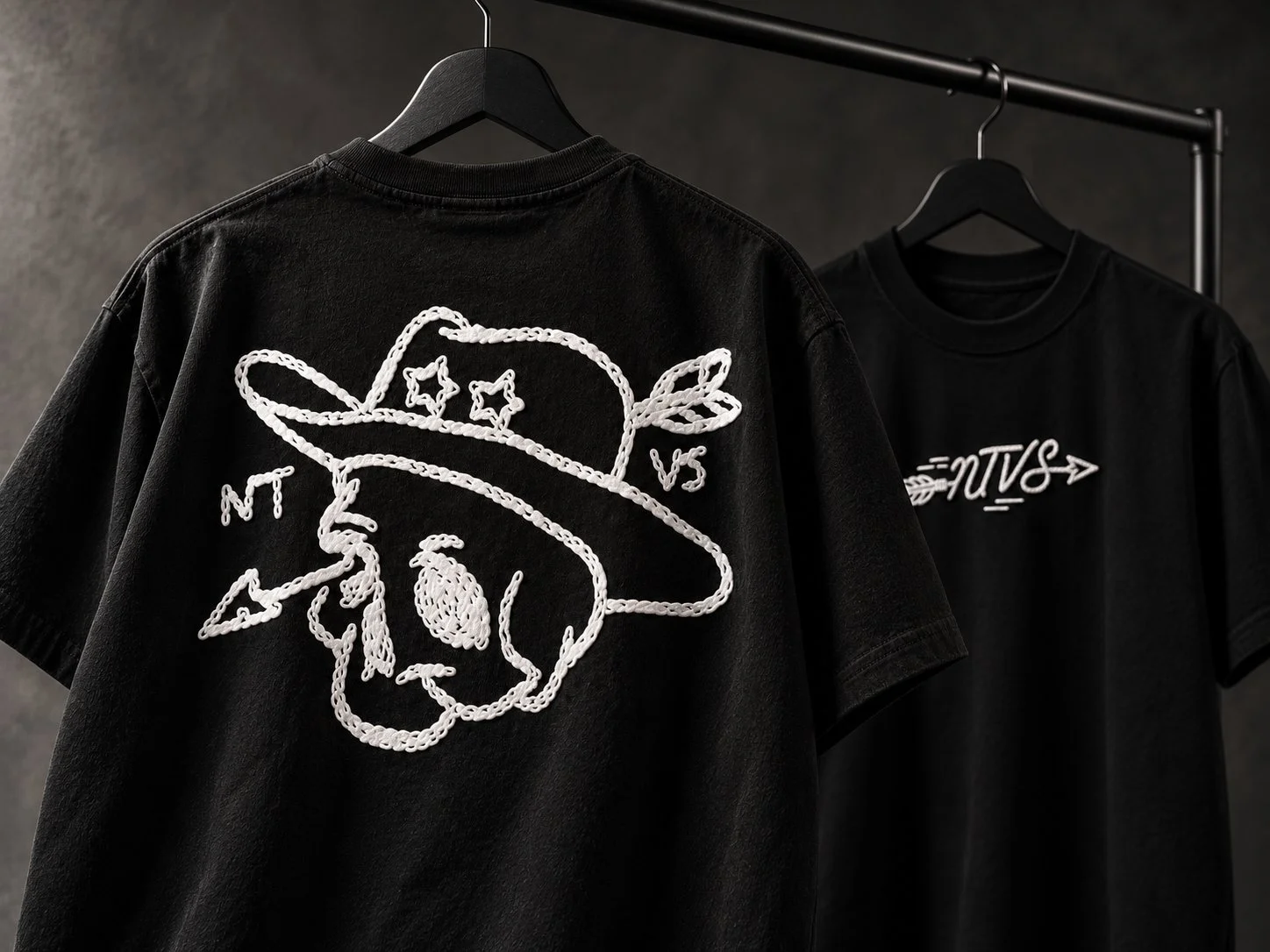 "Dead Threads" - Heavyweight Black Tee - Preorder