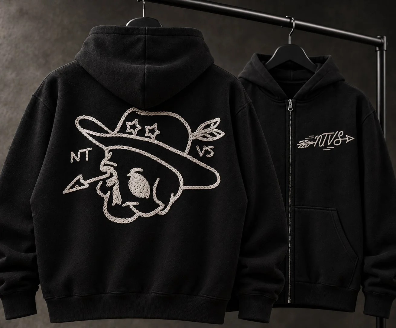 NTVS - "Dead Threads" Heavyweight Zip Hoodie - Preorder