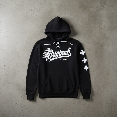 Originals Lace Up Hoodie — The NTVS | Native American Clothing