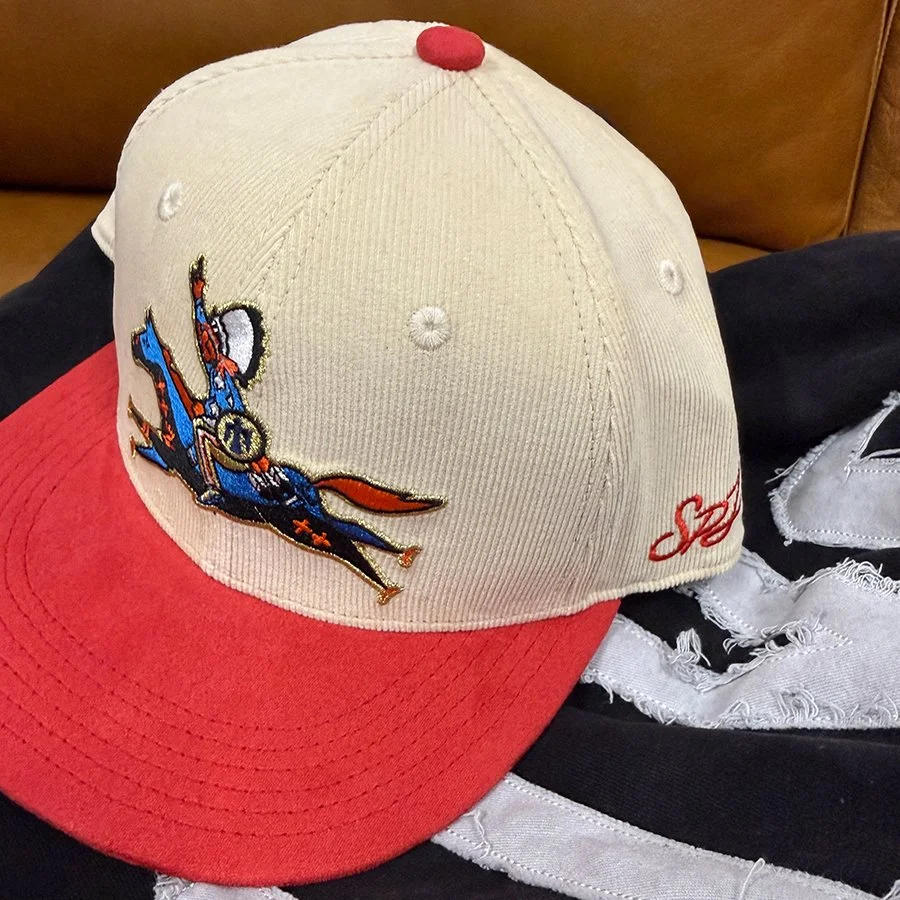 NTVS x SPJ - Ledger Rider Snapback Hat - Bone/Red