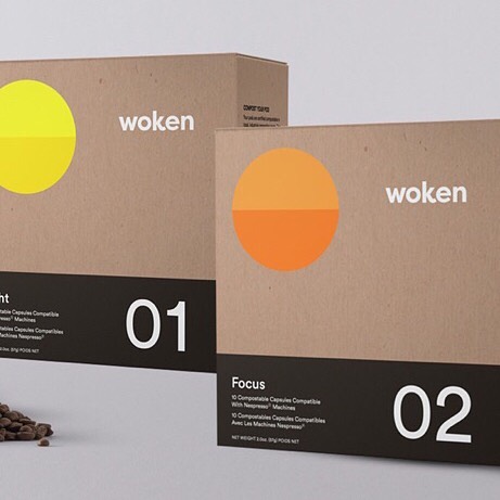 Proud to be a part of the @wokencoffee project! Worked with @marni.borek and so many talented others to launch it this week. 
Get your coffee fix with Woken's 100% compostable capsules, compatible with Nespresso. 
Enter your email at woken.coffee and