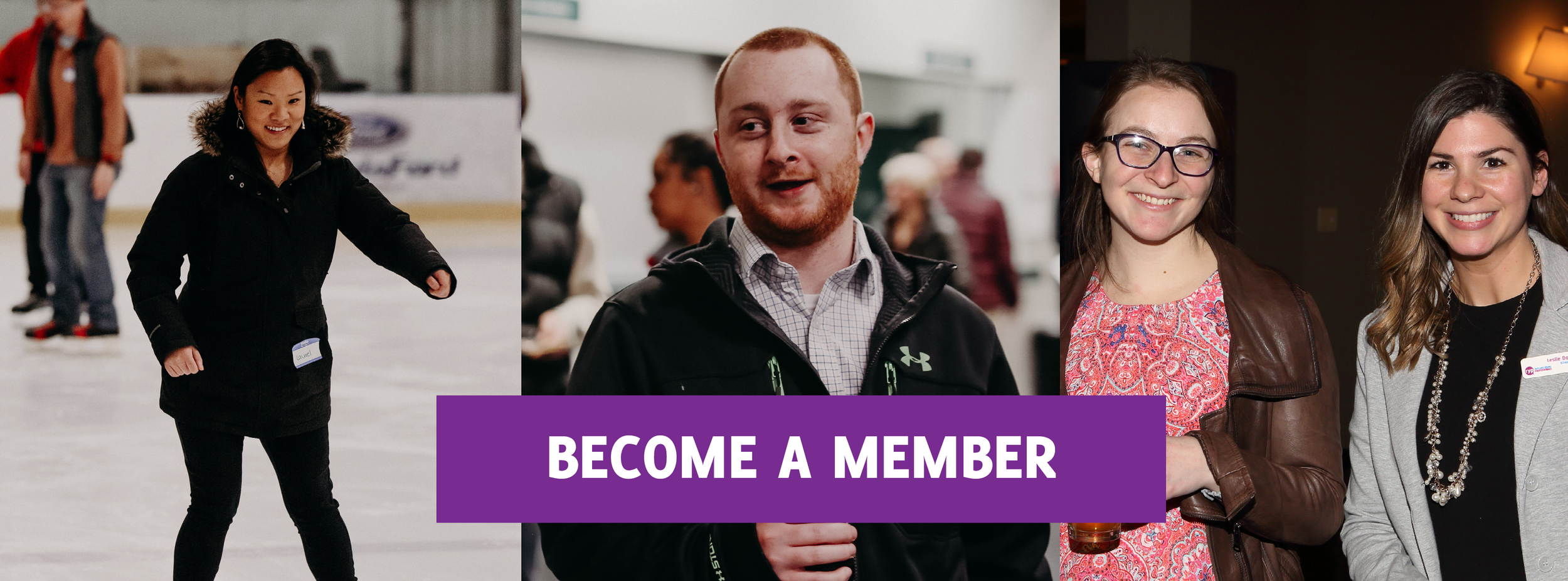  three people with become a member button 