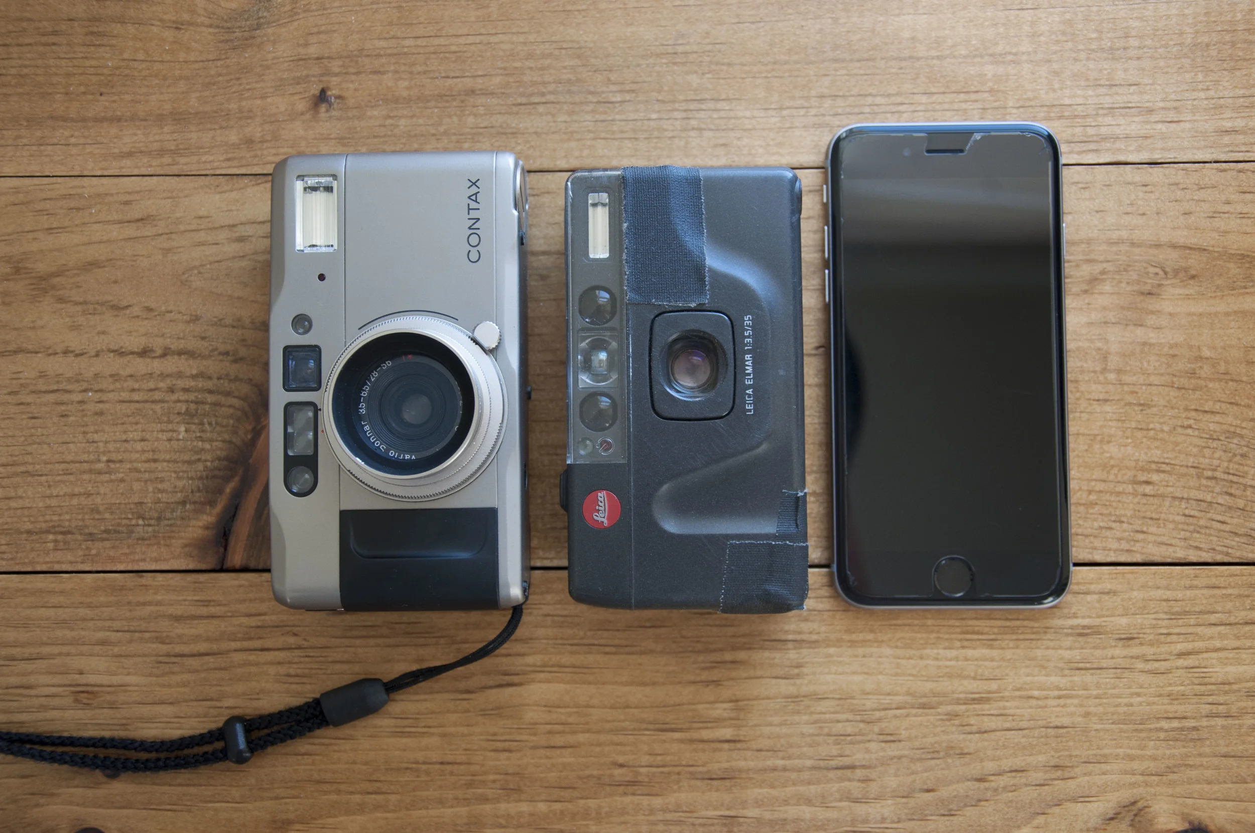 Contaxt TVS, Leica Mini, Iphone 6s