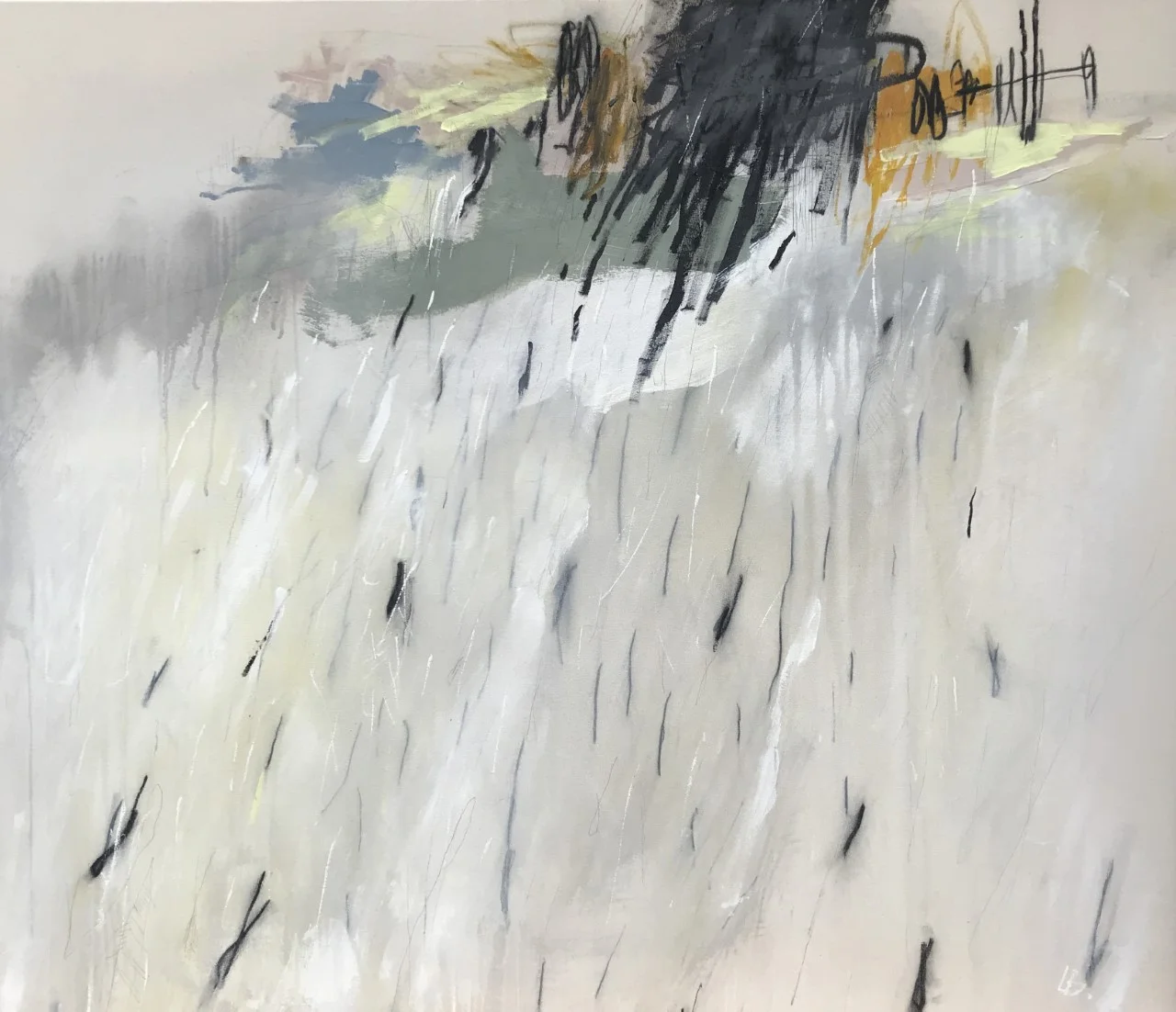 Farm Midst Mixed Media on Canvas 50” x 62”