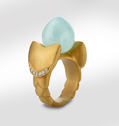 Gold Caviar Cocktail Ring