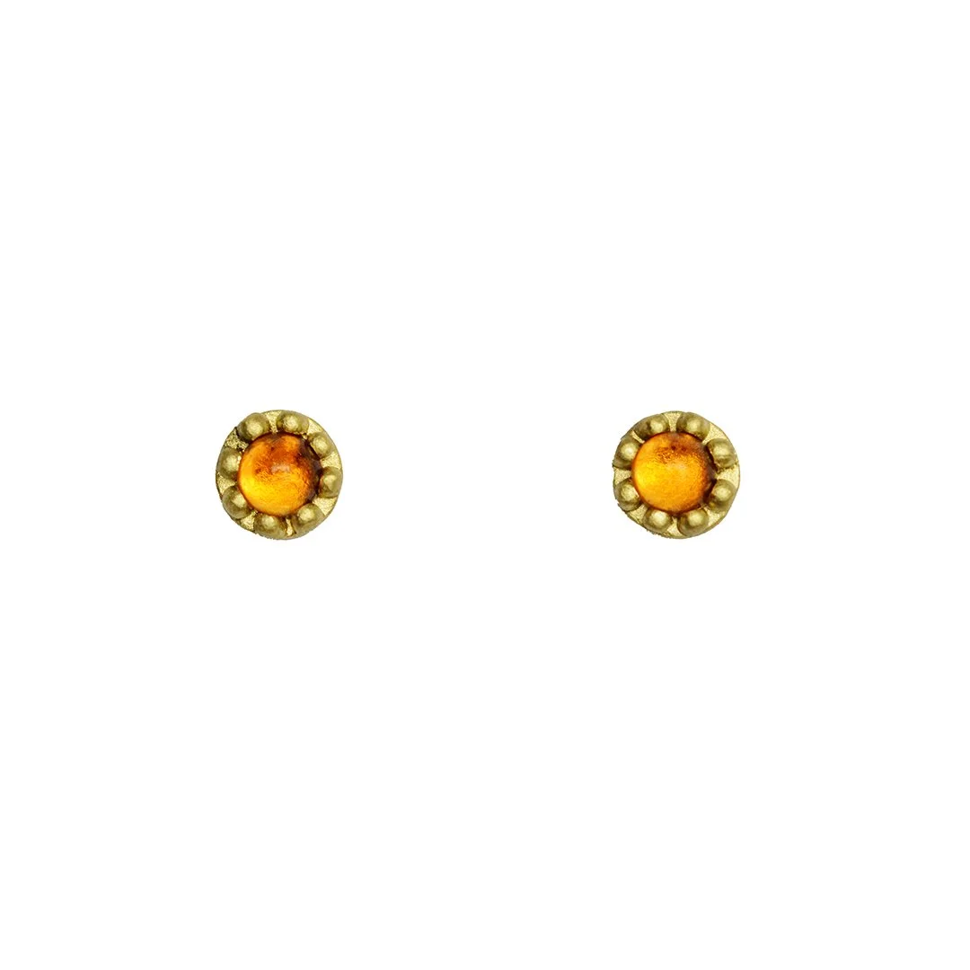Citrine Corona Studs
