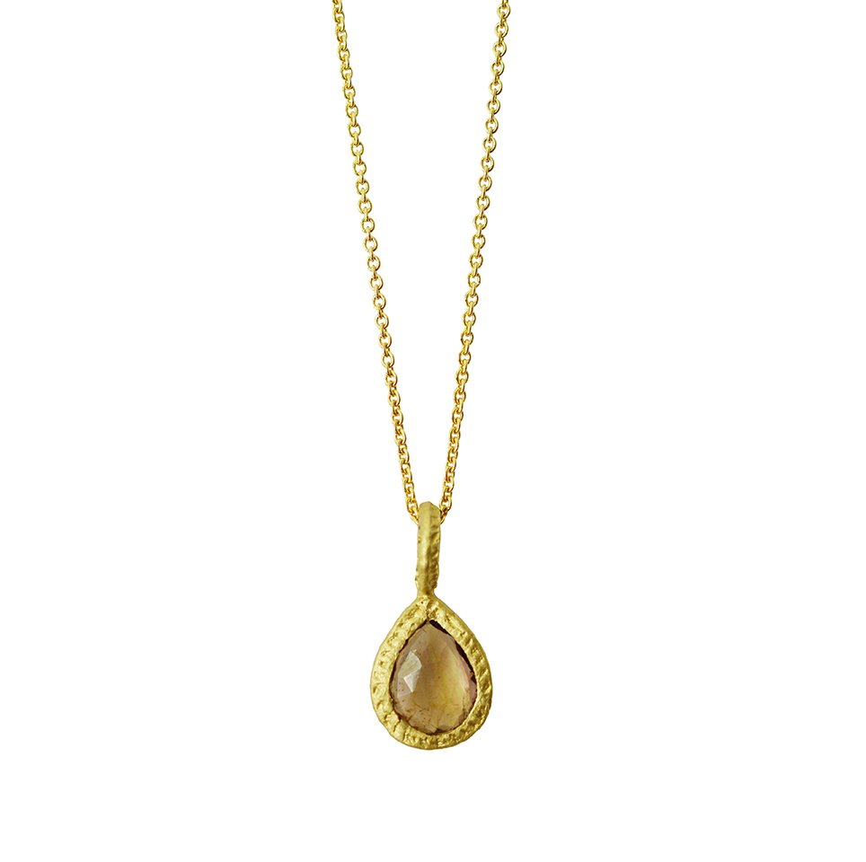 Francesca Lacagnina_18K Gold Necklace_Pear-Shaped Rose-Cut Brown Tourmaline Pendant_E144G18BRTOUR_web.jpg