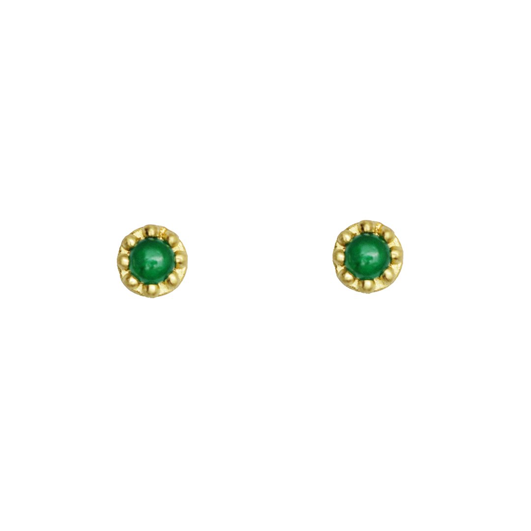 Emerald Corona Studs