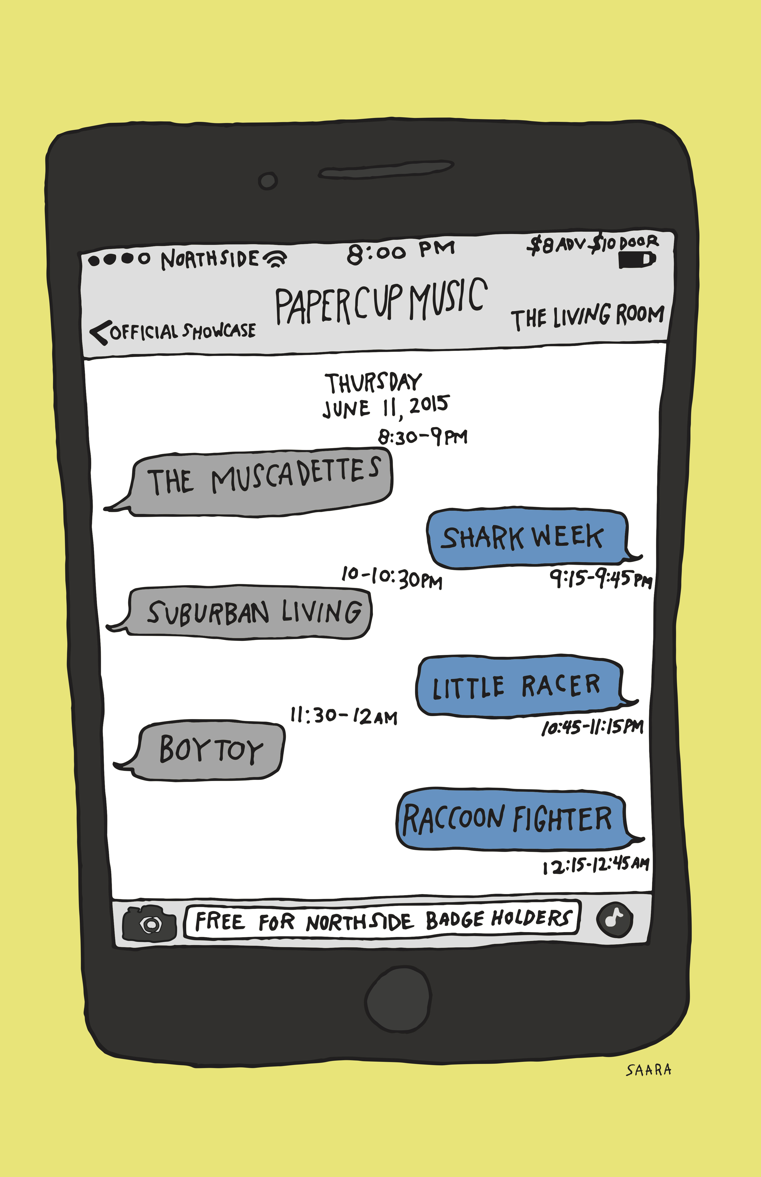 Northside Festival Poster for Papercup Music Showcase