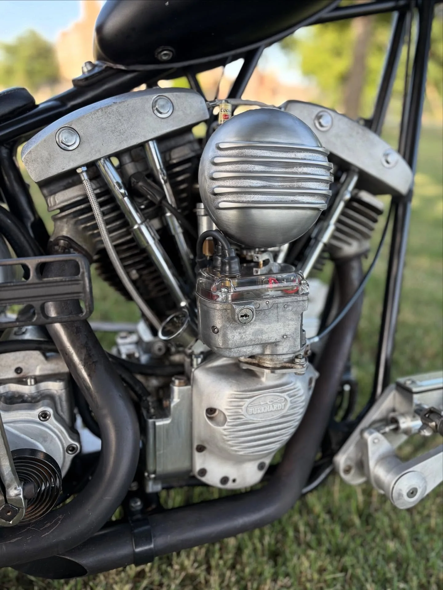 Lloyd told me that he waited outside of the Burkhardt shop in Long Beach in the 70’s for 3 days straight to get that cam cover while they were busy tuning nitro race bikes.
When I asked him what kind of work he did back then, he looked at me w