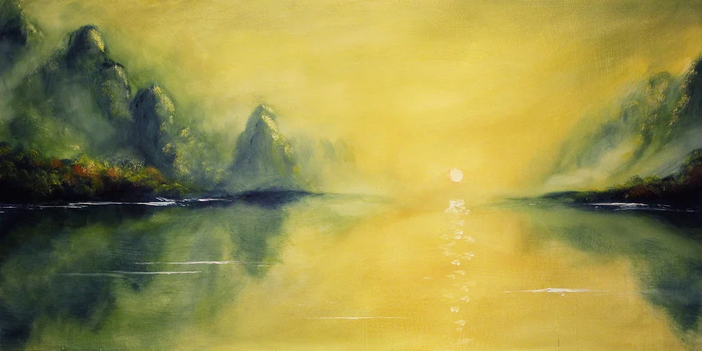 "li river" oil on birch - 12x24in