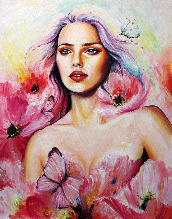 "poppy" oil on canvas - 16x20in