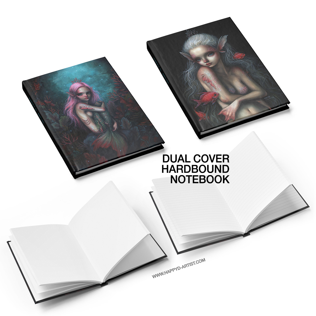 Hardbound Sketchbook/Journal (dual cover) Forbidden Cove & Hymnes Des  Anthias — Happy D. Artist