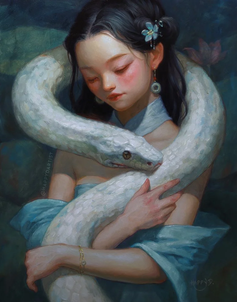 FINE ART PRINT "白蛇"