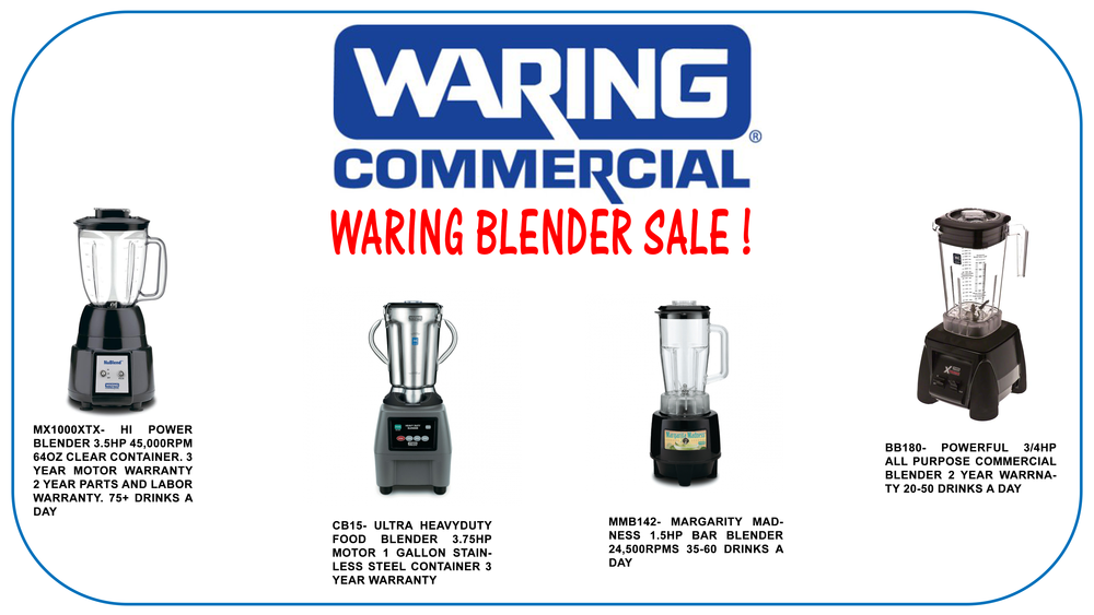 Waring Commercial Heavy Duty 1 HP Motor Blender with Half Gallon Container